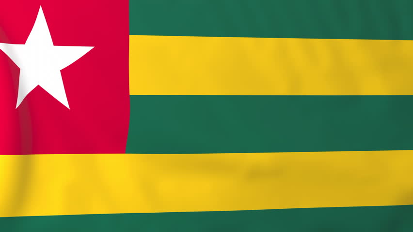 Flag Of Togo Beautiful 3d Animation Of Togo Flag In Loop Mode Stock ...