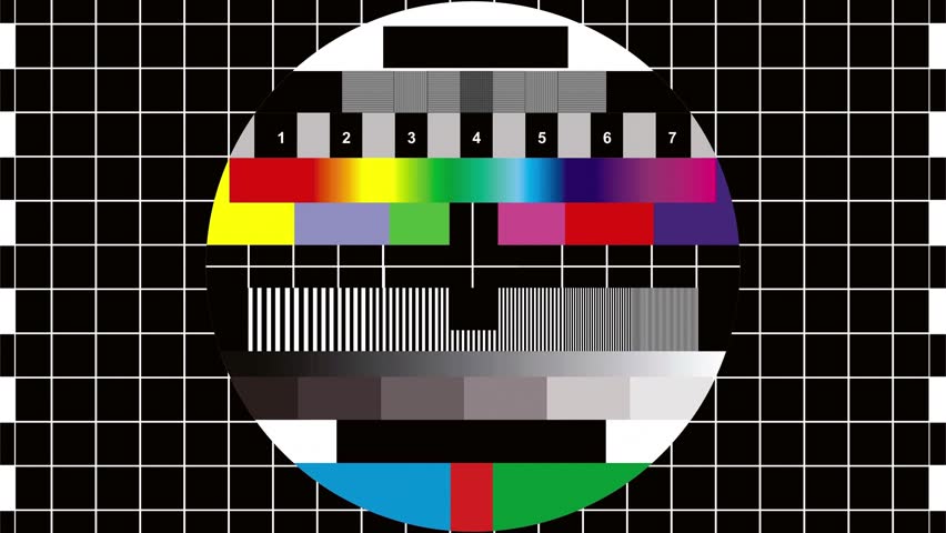 Bad TV - Loop - 1 - Static Noise On HDTV Test Color Bars, Wire, No ...