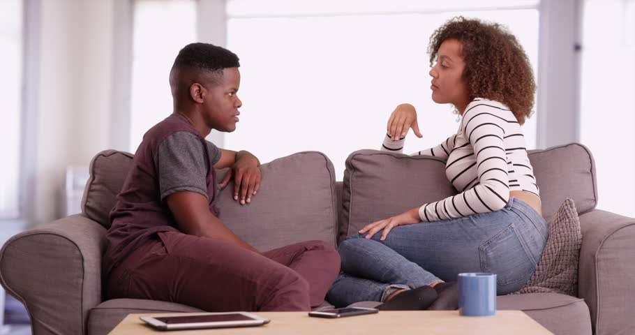 Image result for black couple talking