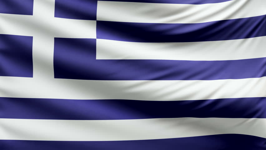 National Flag Of Greece Waving In The Wind - Background Animation For ...