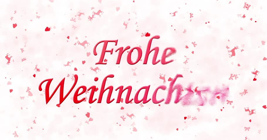 Merry Christmas Text in German Stock Footage Video (100% Royaltyfree