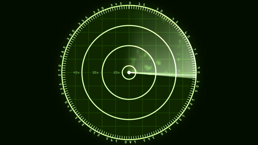 Radar Blip Screen, Digital (30fps). Loop Of A Radar Screen Displaying ...