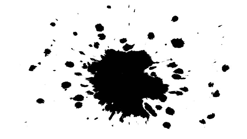 White Sheet Of Paper With Ink Dripping, Formed Blots. Stock Footage ...