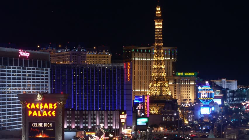 Las Vegas - Circa 2010: Las Vegas Landscape In 2010. Timelapse Night ...