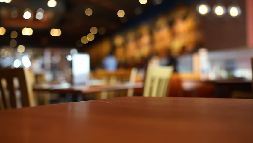 Blurred Background Of Coffee Shop Interior. Stock Footage Video ...