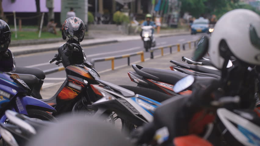 Motorcycle parked on the sidewalk image - Free stock photo - Public ...