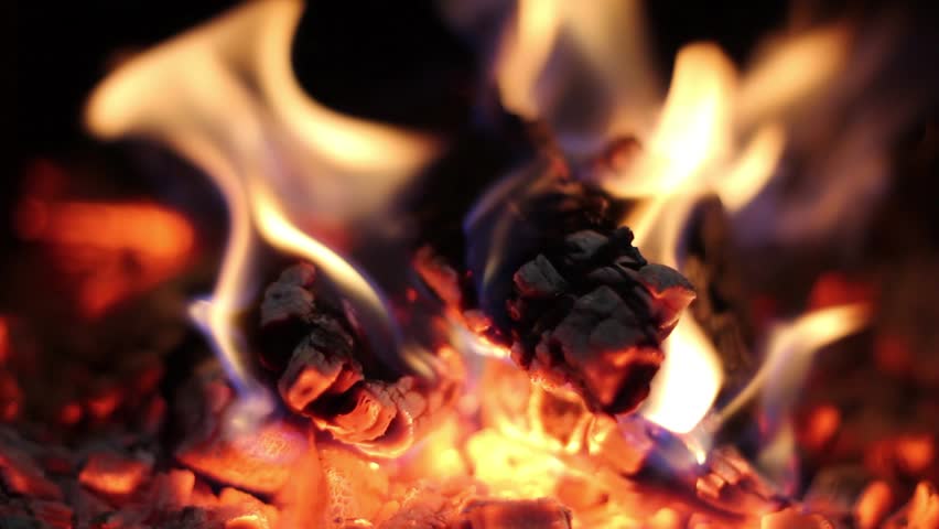 Hd01 00the Dying Embers In The Fireplace A Looping Clip Of A