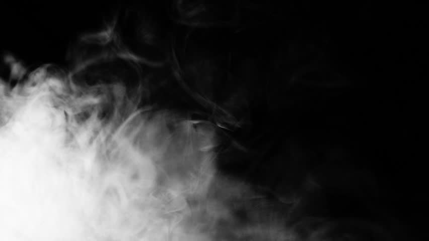 Fast Moving Smoke Over Black Background (high Definition, 1080p) Stock ...