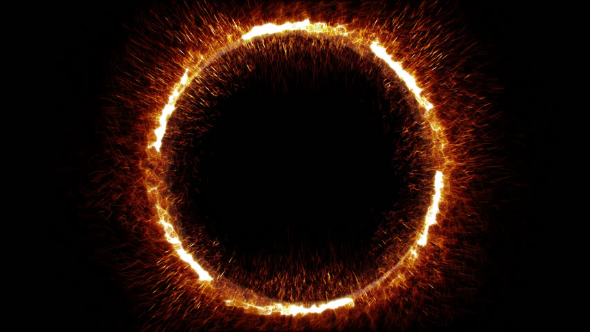 Animated Ring Of Fire Against Transparent Background In 4k. Ring, Fire ...