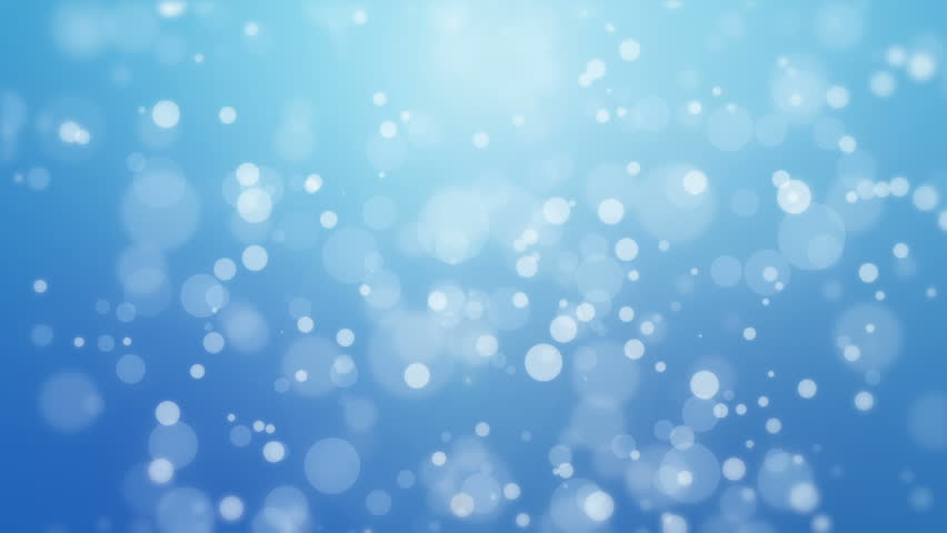 Beautiful Glowing Blue Bokeh Background With Floating Light Particles ...