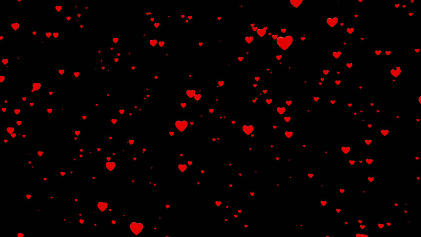 Alpha Channel Video Overlay With 3d Hearts On It. Perfect For Valentine ...