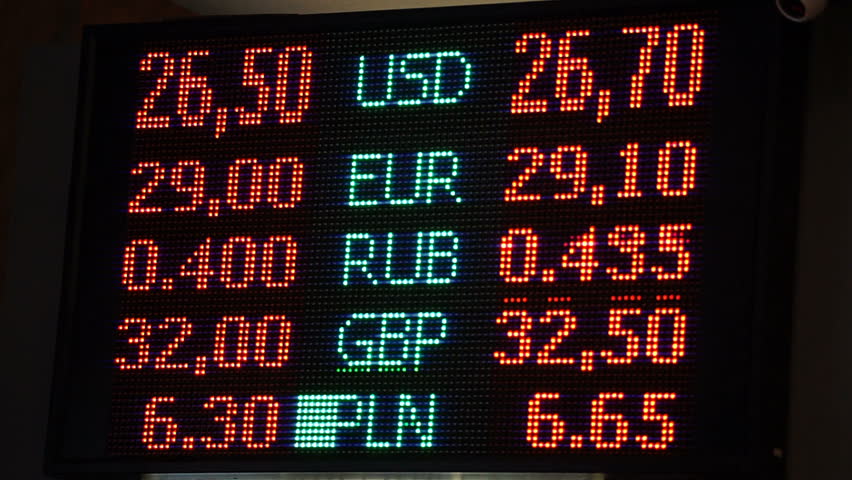 Led Screen With Currency Exchange Stock Footage Video 100 Led Screen With Currency Exchange Rates Financial Info Foreign