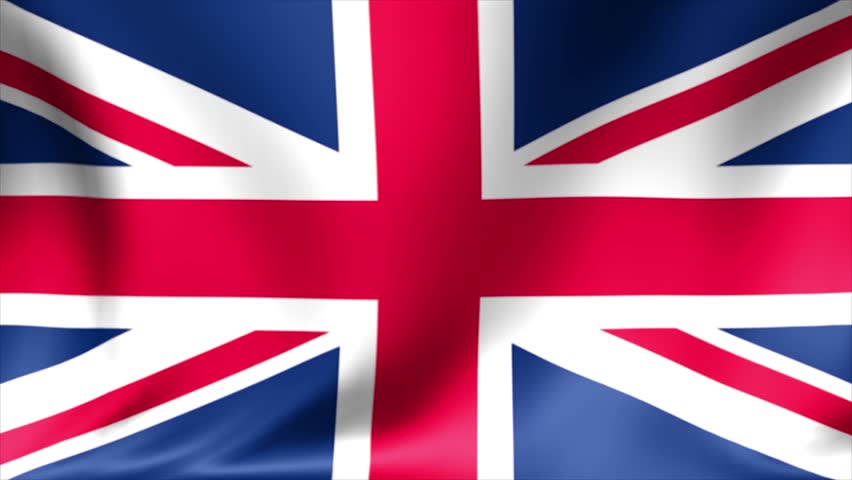 Union Jack Flag Of The United Kingdom Zoom Fading To Red ...