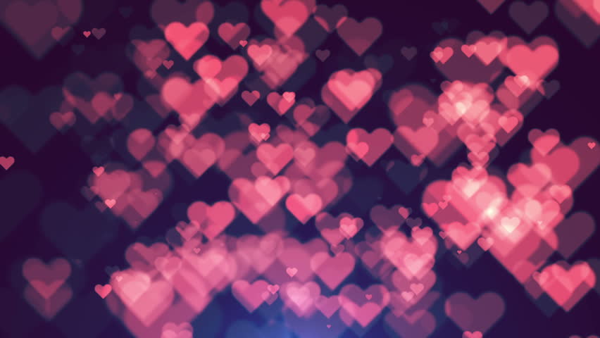 Shape Of Heart From Blurred Bokeh Lights. Abstract Background For ...