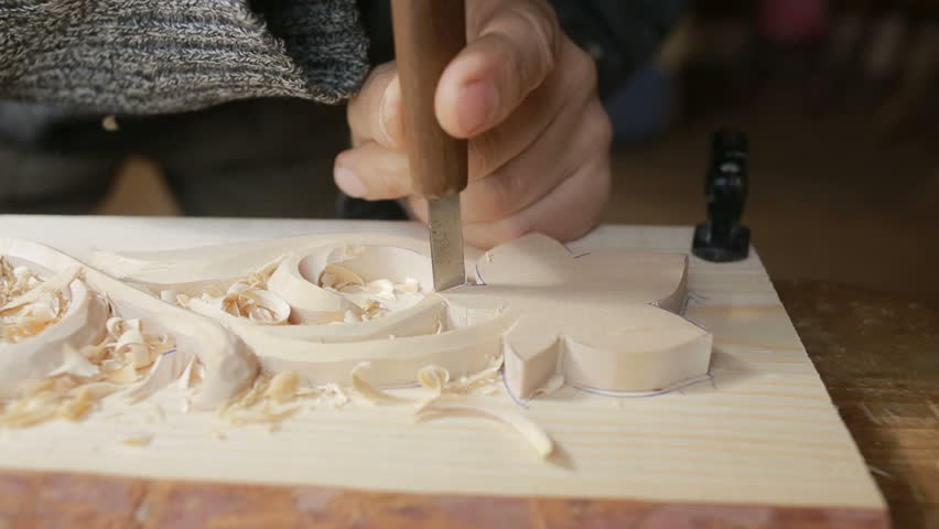 Hand Sanding Wooden Decorative Items Stock Footage Video 100