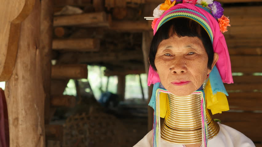 Stock video of karen long neck woman at hill | 23931712 | Shutterstock