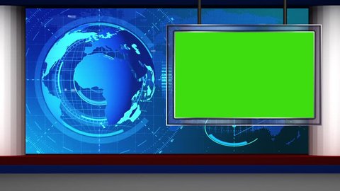 News 7 Broadcast Tv Studio Green Stock Footage Video (100% Royalty-free)  24103132 | Shutterstock