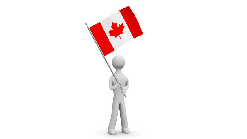 Canadian Flag - 4K Seamless Loop Animation Of Waving Flag Of Canada ...