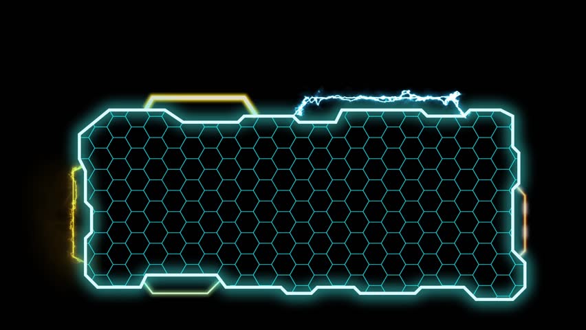 Digital Hud. Blue. Futuristic Computer Stock Footage Video (100%
