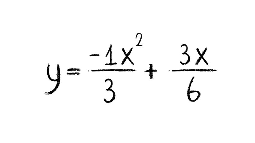 Three Mathematical Equations Written with Stock Footage Video (100%