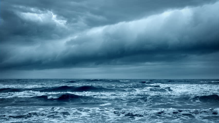 Stock video of stormy rough sea before thunder. cold | 25044122 ...