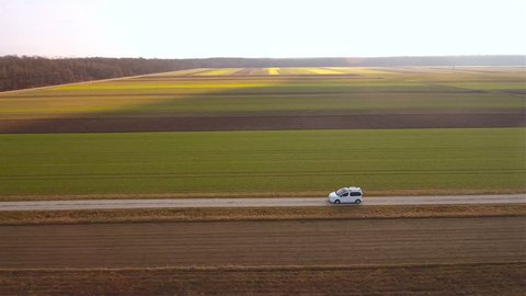 Image result for Drone shot of family minivan in highway from movie