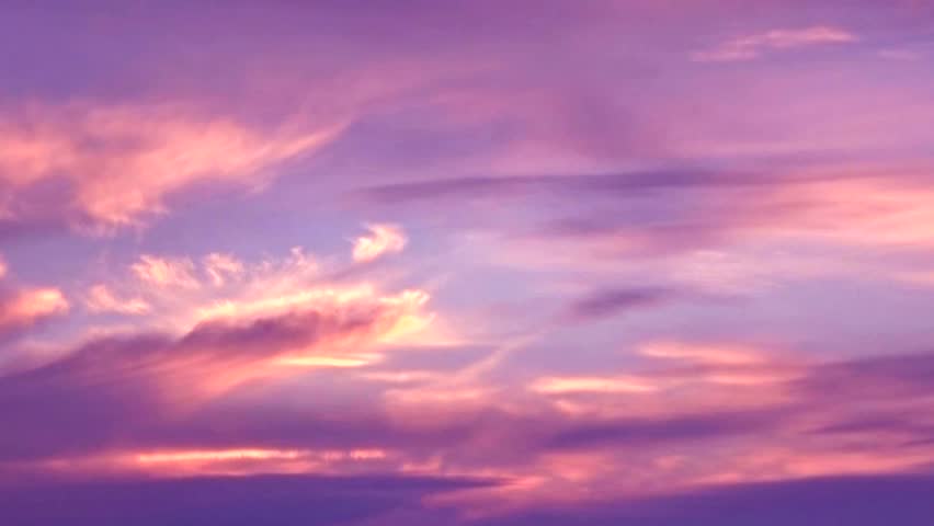 Timelapse Moving Clouds In Evening Sky During Sunset Stock Footage ...