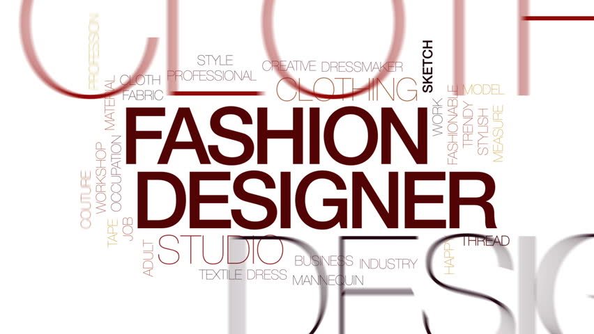 Fashion Designer Animated Word Cloud Stock Footage Video 100 Royalty 