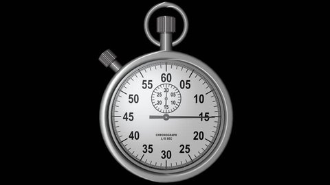 Stopwatch Counting Down 15 Seconds Stock Footage Video (100 ...