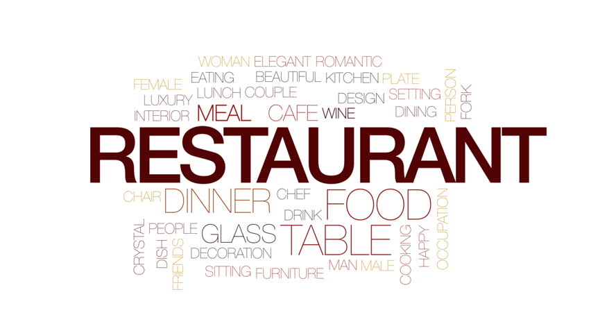 Restaurant Animated Word Cloud, Text Design Animation. Stock Footage ...