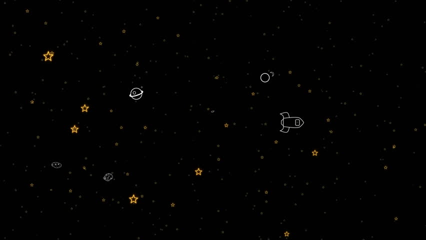 Vídeo stock de Space Cartoon Animated Background (100% livre de