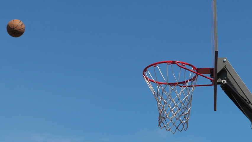 Scoring A Basket In A Basketball Hoop. Basketball Backboard. Streetball ...