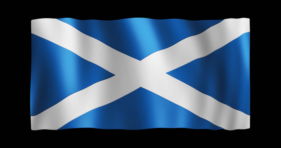 Scotland Flag Waving, Seamless Loop, Alpha Stock Footage Video 3136057 ...