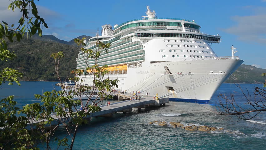 LABADEE, HAITI - APRIL 16, 2017: Royal Caribbean Cruise Ship Navigator