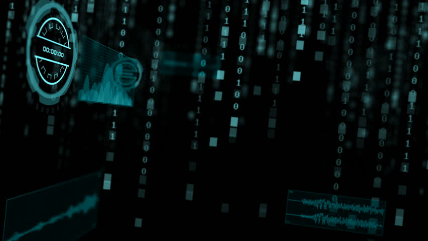 Animated Background Featuring A Particle Rain Of Binary Numbers Falling ...