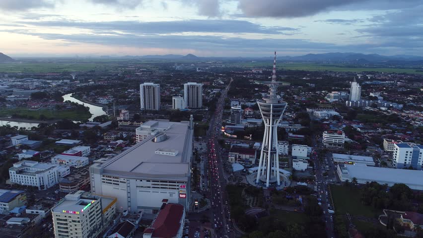 Alor Setar, Kedah - June 27, 2017 : Aerial View Of Heavy Traffic In ...