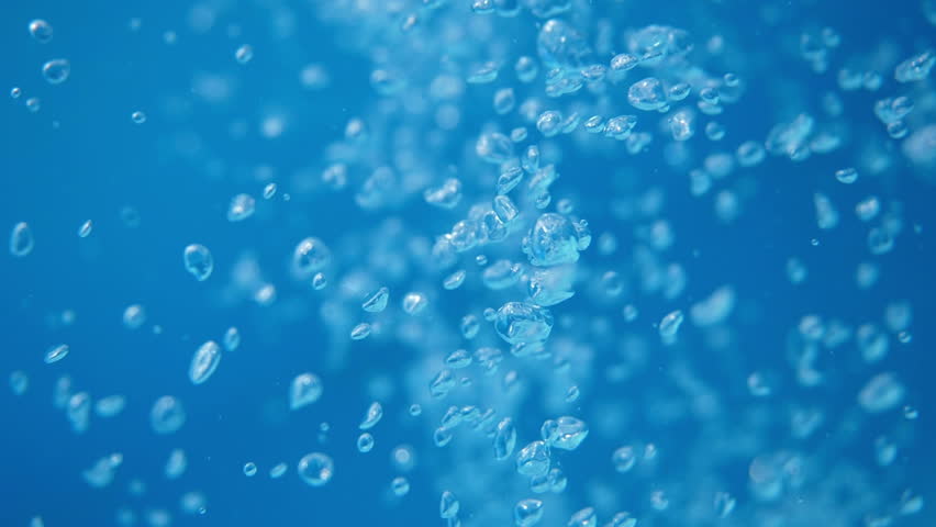 Ocean Air Bubbles Underwater