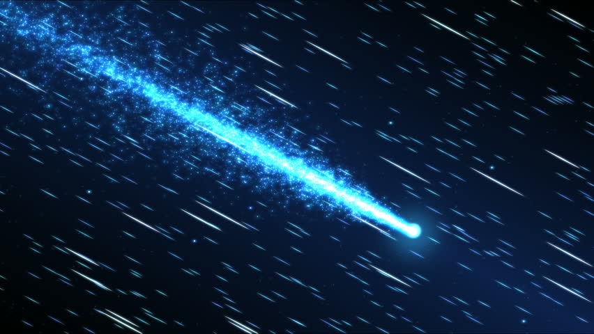 Colorful Fast Shooting Star Animation Stock Footage Video (100% Royalty