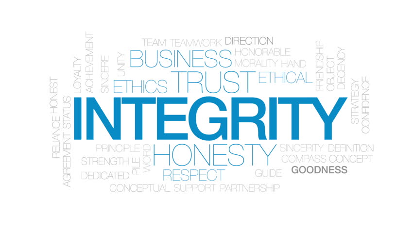 Integrity Animated Word Cloud, Text Design Animation. Stock Footage ...