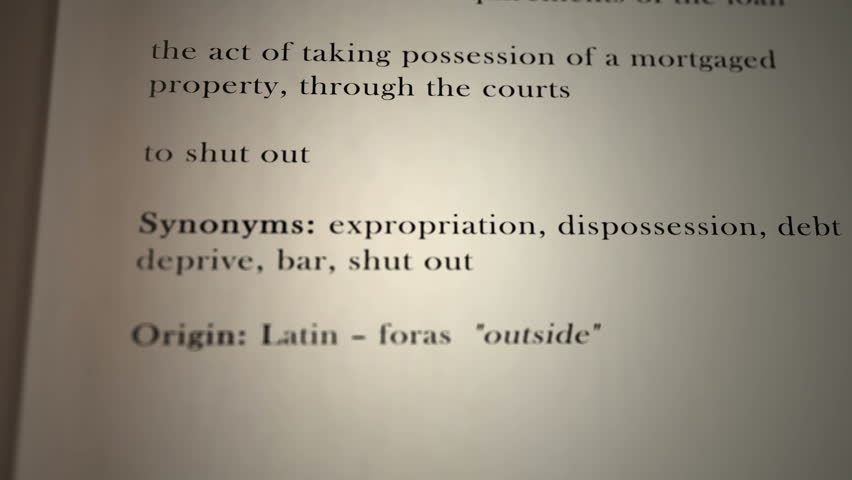 Header of foreclosure