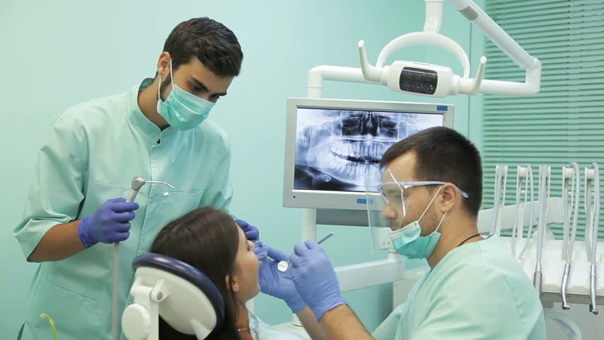 Asian Dentist Visiting Young Woman In Dental Studio, People And Oral ...