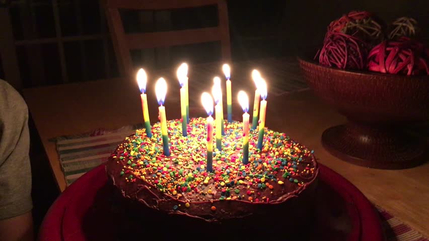 Birthday Candles Being Blown Out Stock Footage Video 100