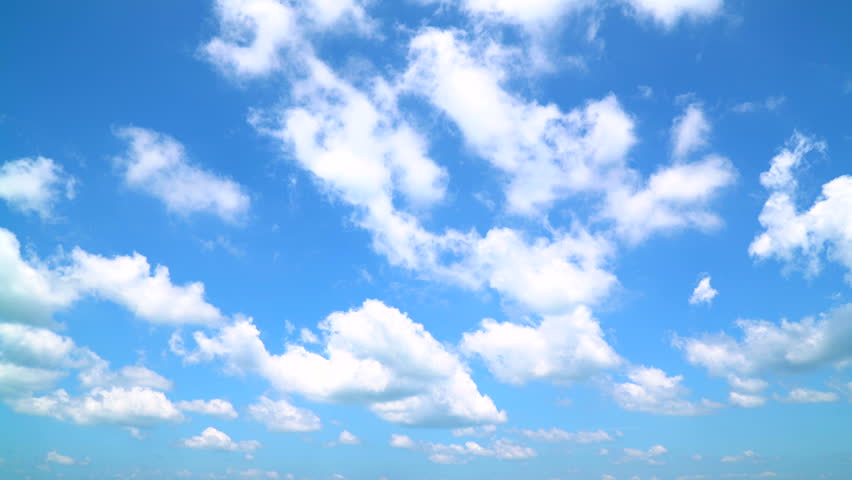 Time-lapse with light transparent clouds on… - Royalty Free Video