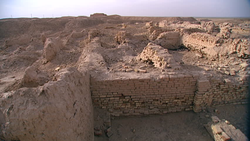 TELL EL-MUQAYYAR, IRAQ - CIRCA 2002: Archaeological Site Of Ur. Pan ...