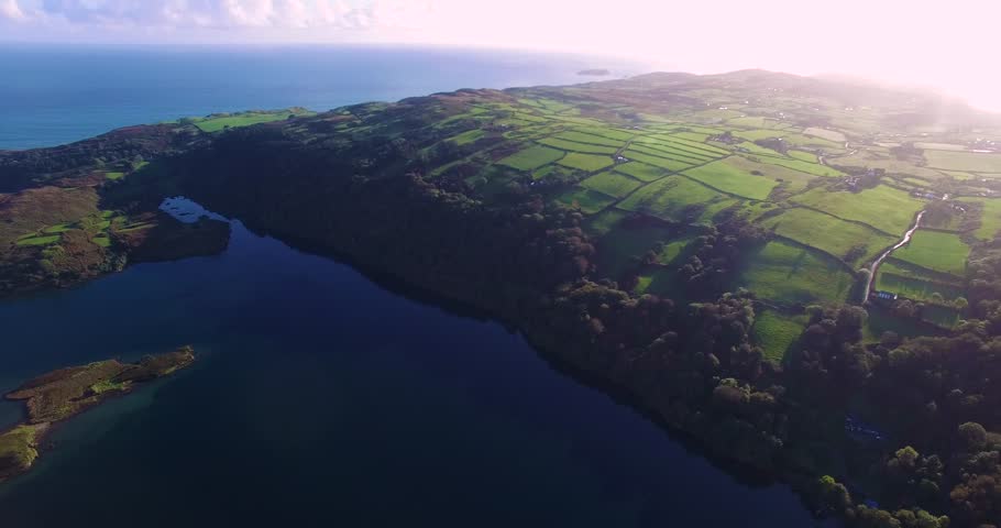 Lough Hyne. Wild Atlantic Way, Co Cork, Ireland seen from the top