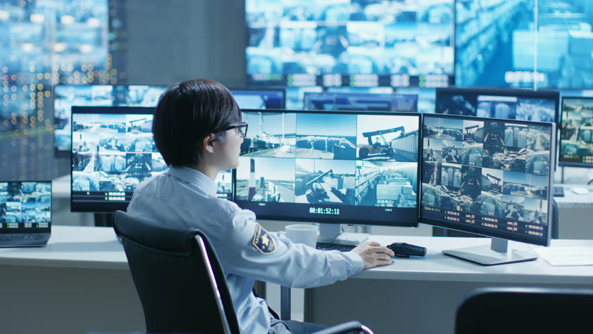 In the Security Control Room, Stock Footage Video (100% Royalty-free