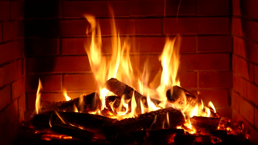 Fireplace With Roaring Wood Fire Stock Footage Video 902491 | Shutterstock