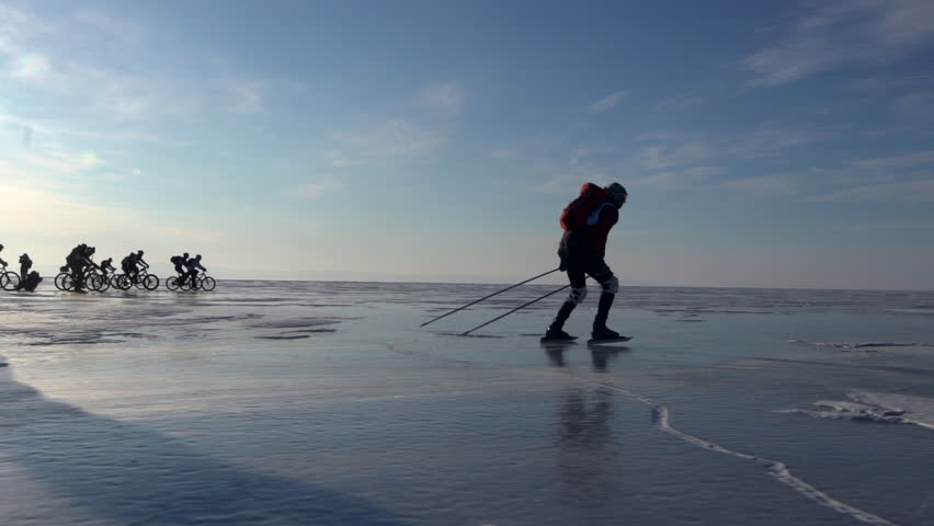 Image result for skating lake baikal winter