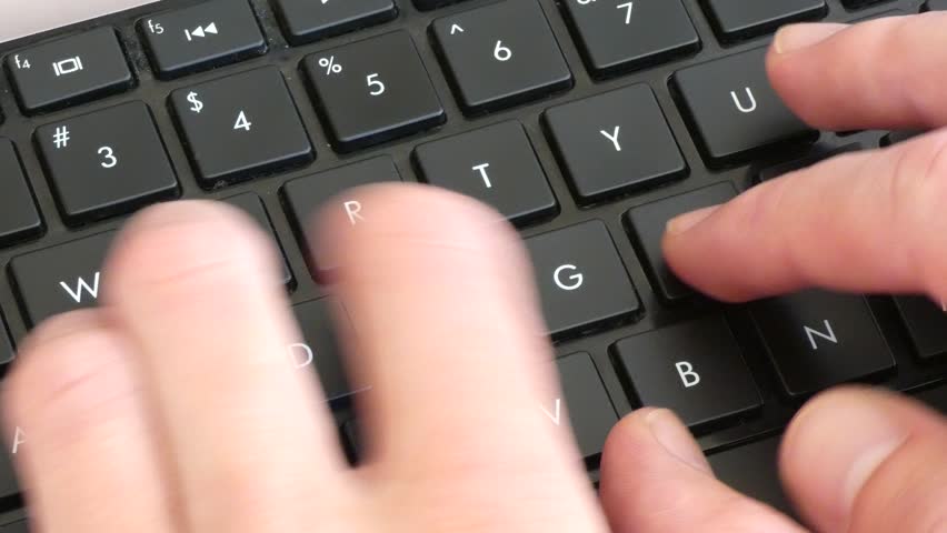 Hands Typing – Keyboard. Fast Stock Footage Video (100% Royalty ...