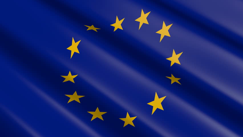 European Union Flag 3D Stars Loop (HD). Animation Of A Stylized 3d EU ...